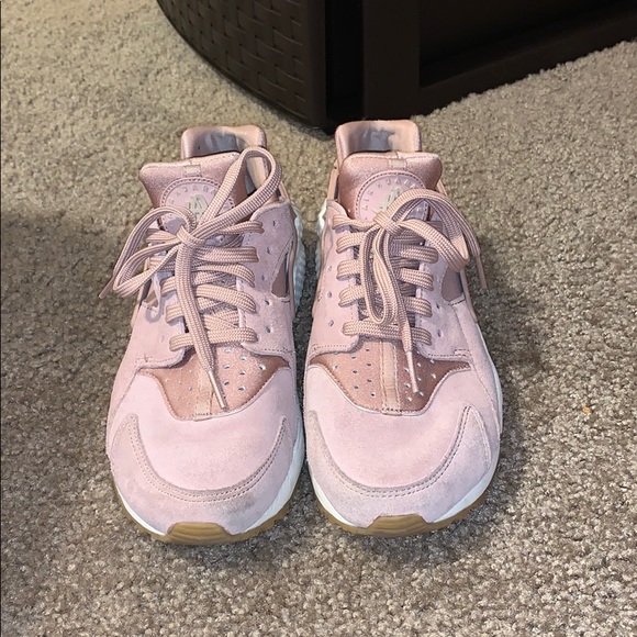 pink suede huaraches